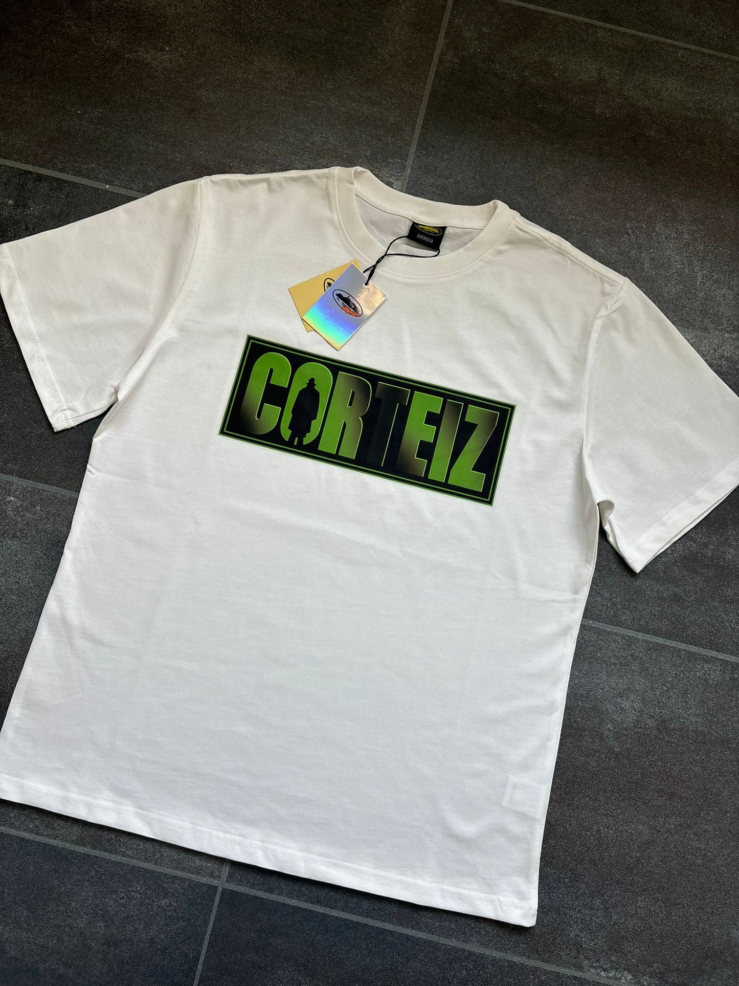 Corteiz White & Green Graphic Tee