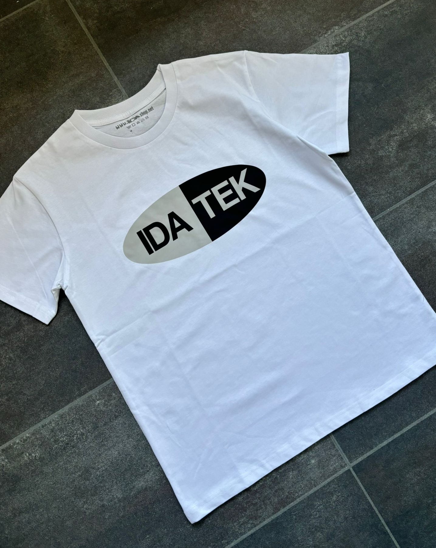 IDA TEK White & Grey Graphic Tee