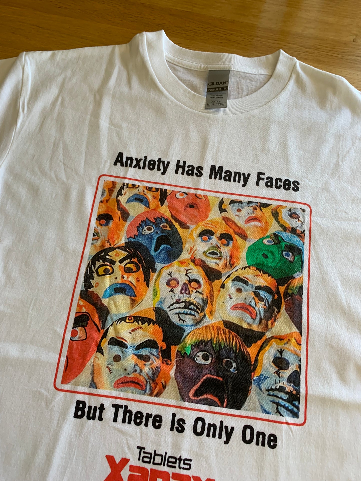 Xanax Anxiety Has Many Faces White Graphic Tee