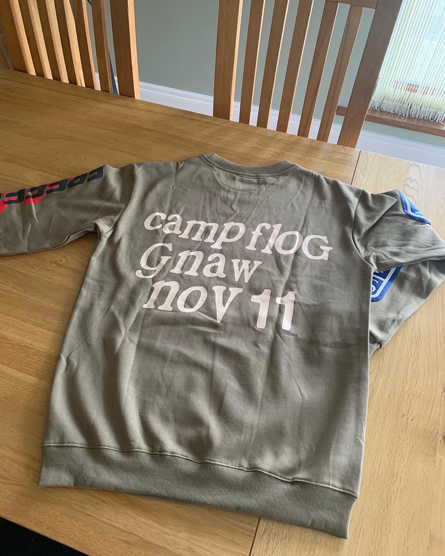 Lucky Me I See Ghosts Brown Graphic Sweatshirt