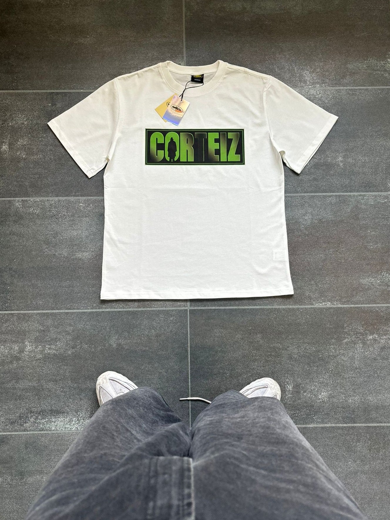 Corteiz White & Green Graphic Tee