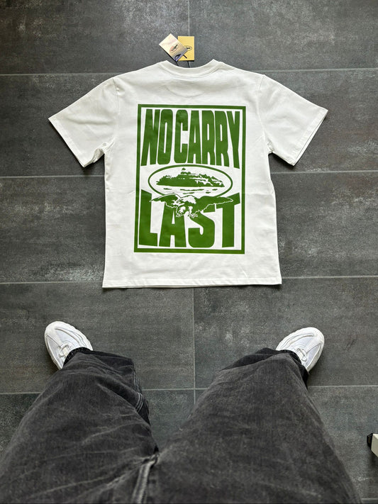 Corteiz White & Green "No Carry Last" Graphic Tee