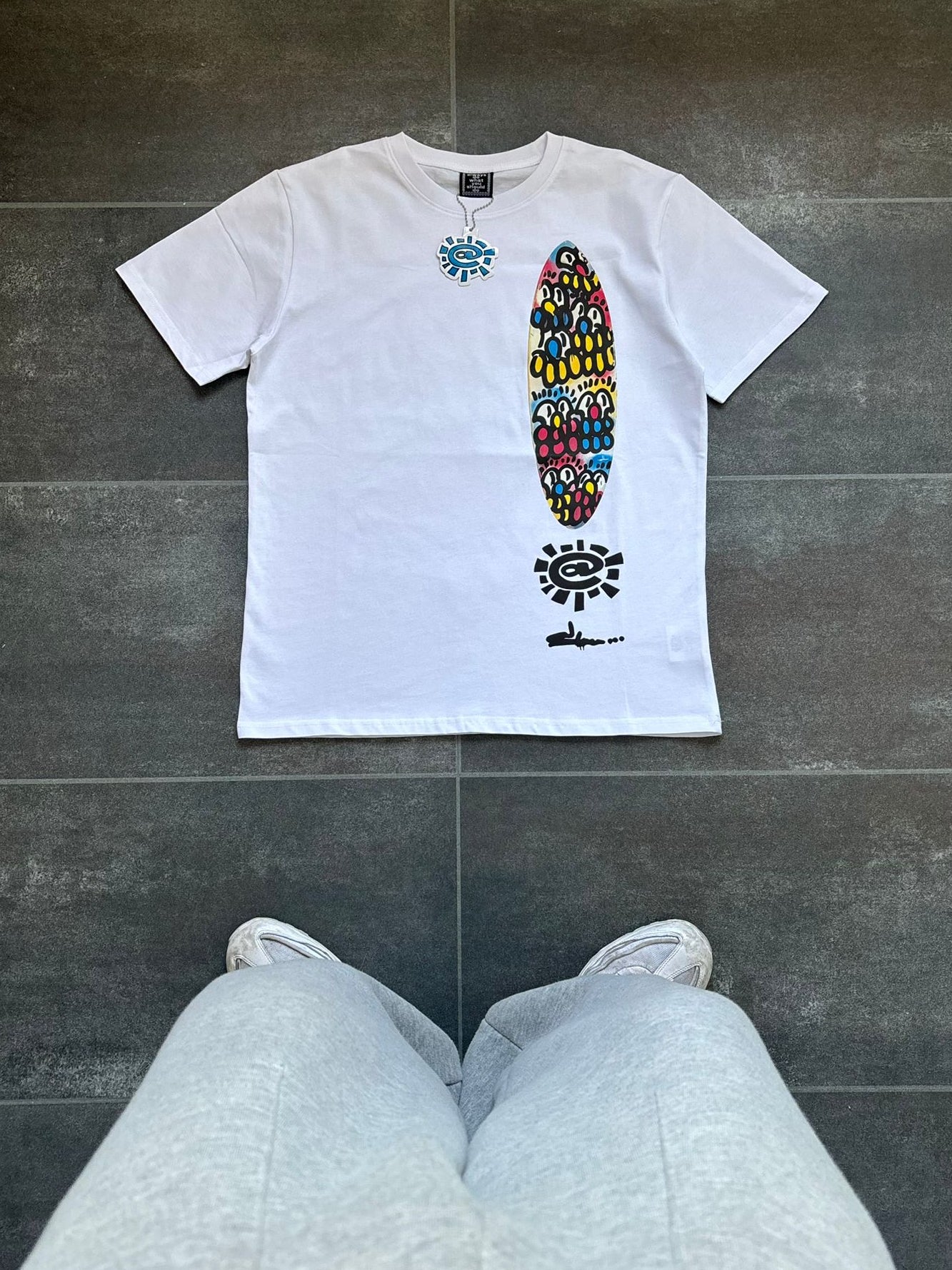 Adwysd X Slawn White Graphic Tee