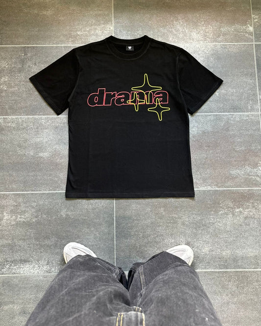 Drama Call Black Red & Yellow Graphic Tee