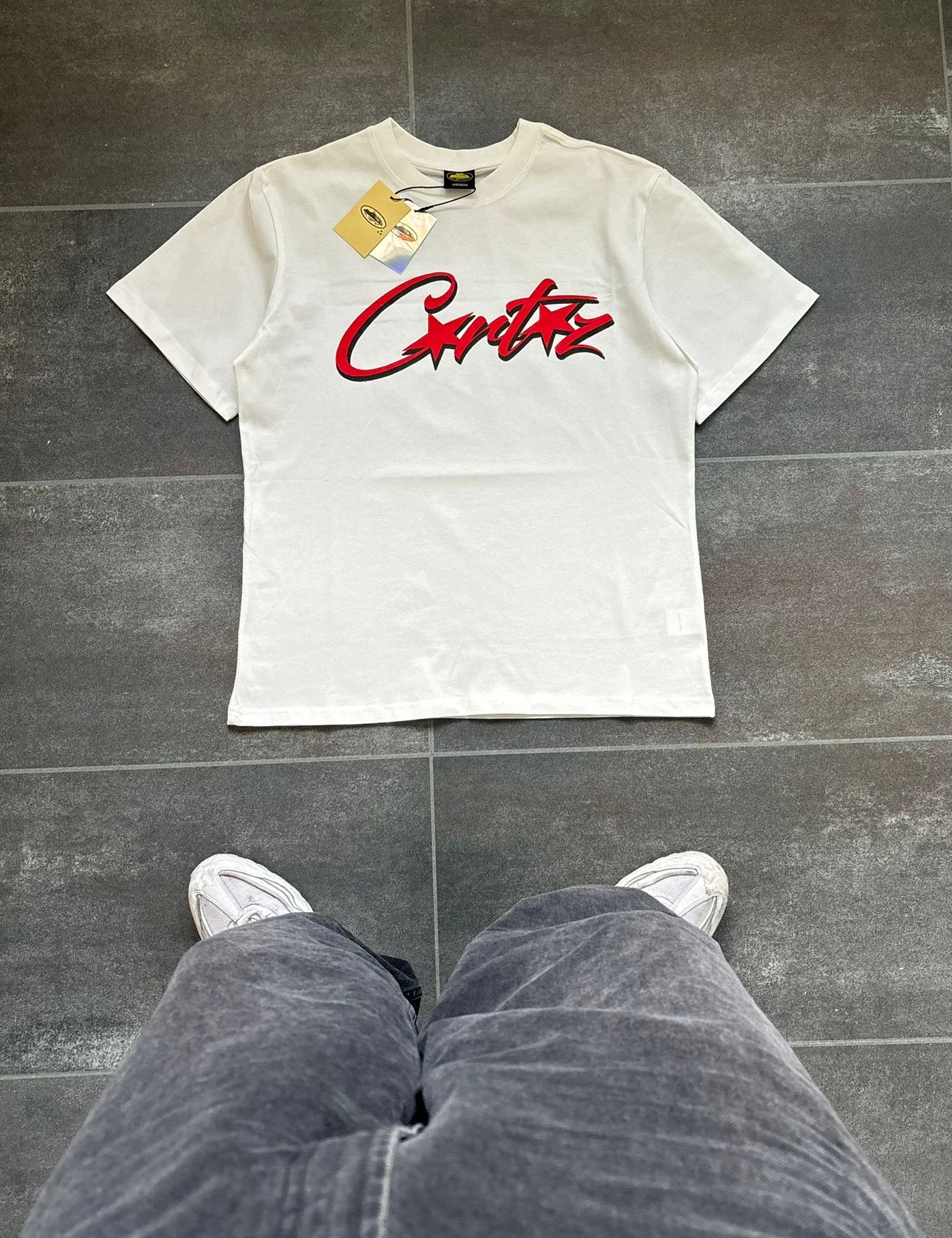 Corteiz White & Red Graphic Tee