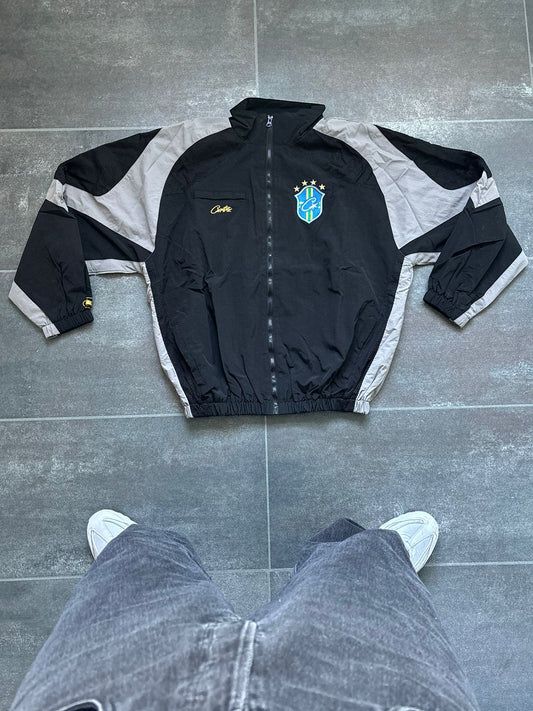 Corteiz Black & Grey Brazil Track Jacket