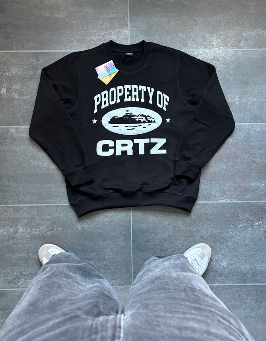 Corteiz Black & White Graphic Sweatshirt