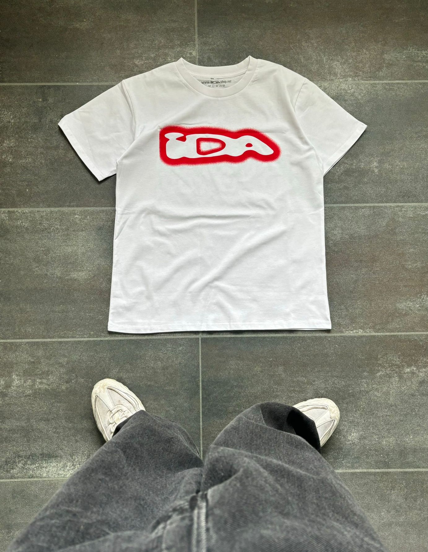 IDA White & Red Graphic Tee