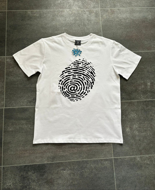 Adwysd White Fingerprint Graphic Tee