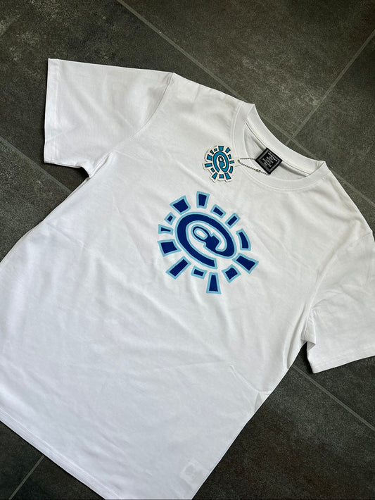 Adwysd White & Blue Sun Graphic Tee