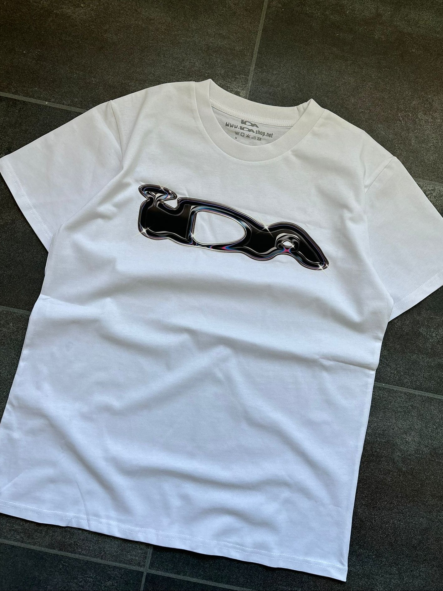 IDA White & Silver Graphic Tee