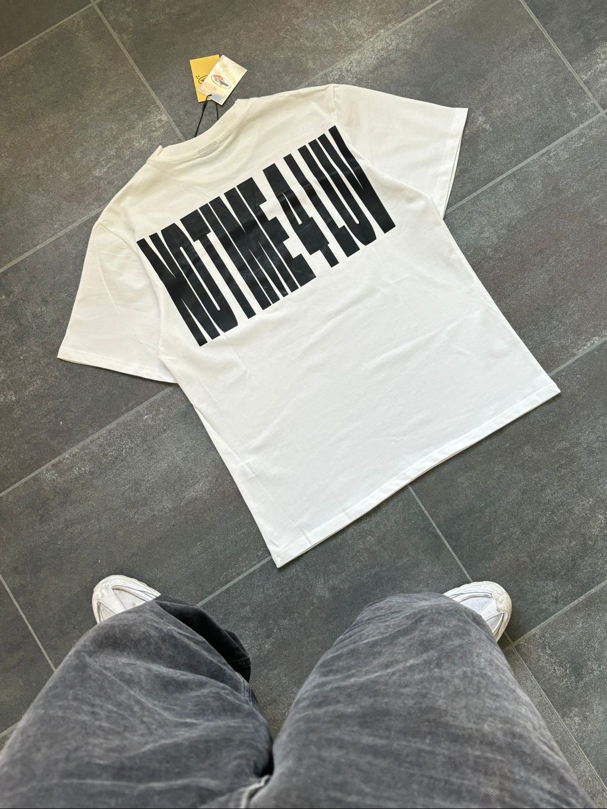 Corteiz White & Pink "No Time 4 Luv" Graphic Tee