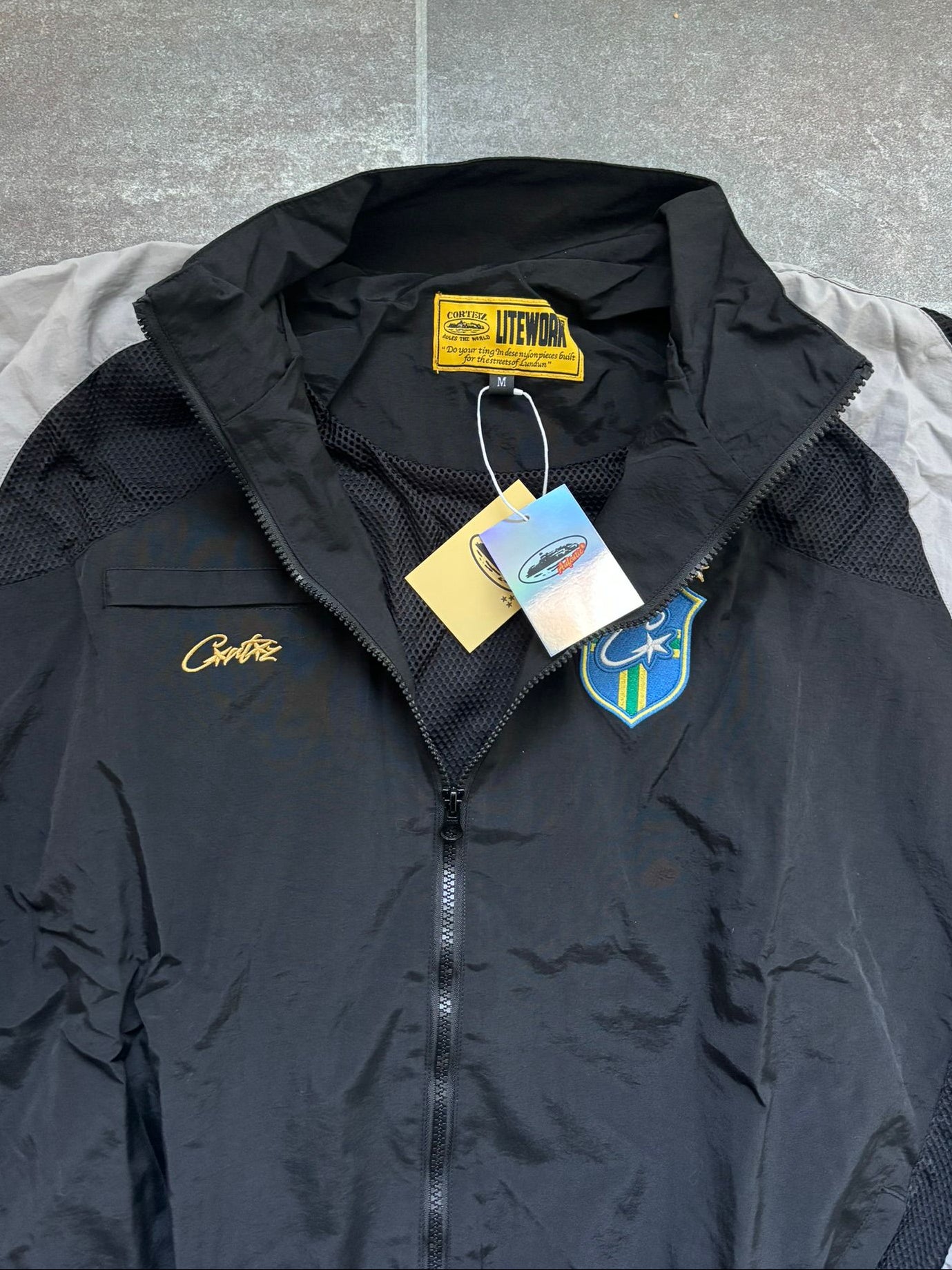 Corteiz Black & Grey Brazil Track Jacket