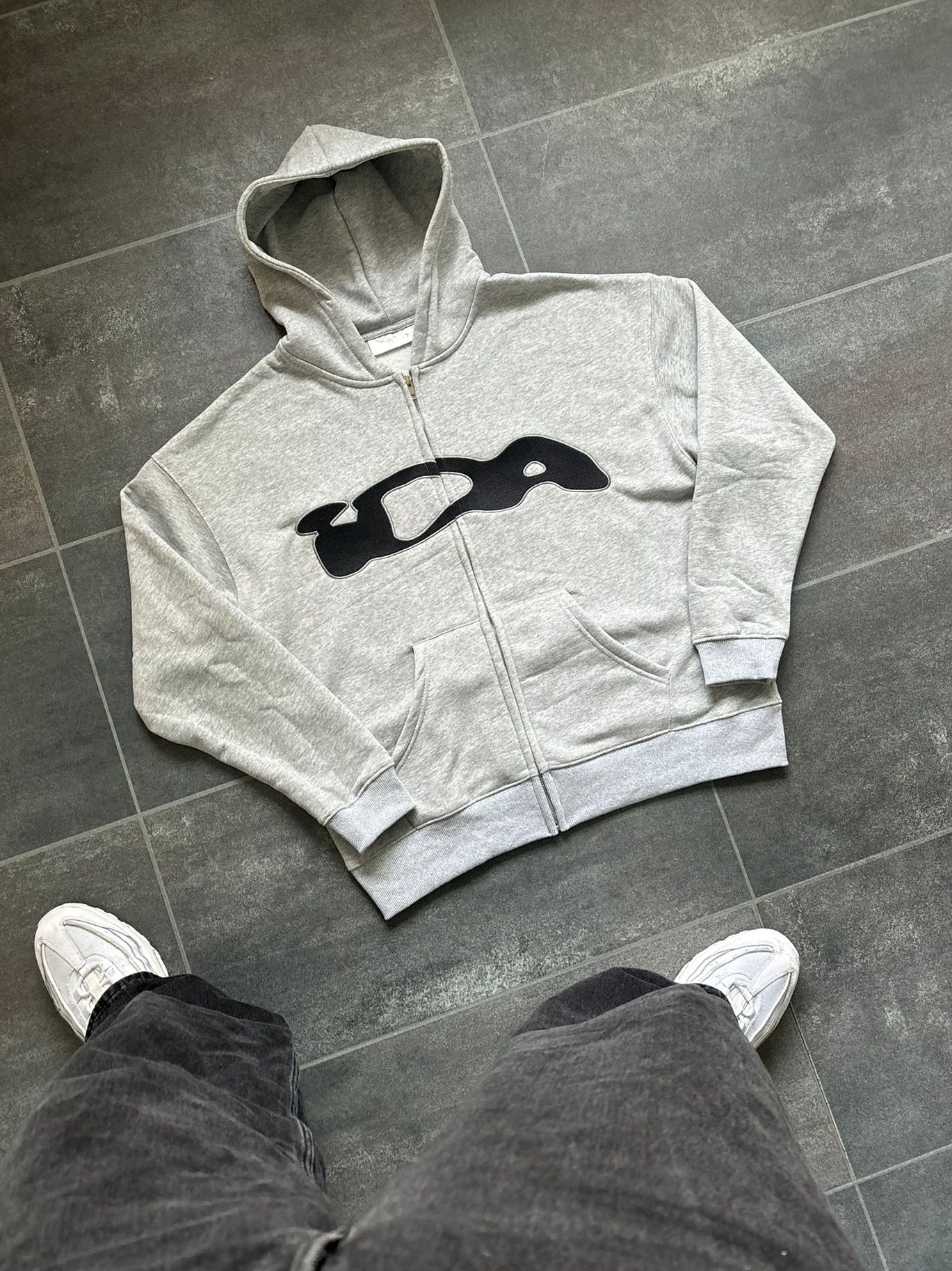 IDA Grey & Black Zip Up Hoodie