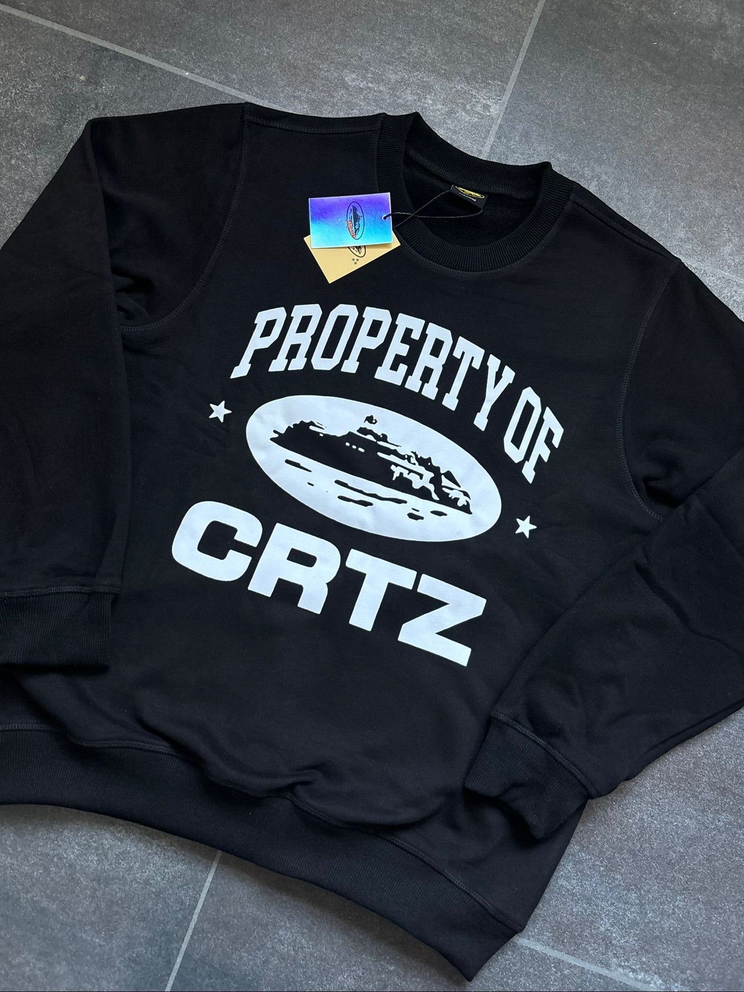 Corteiz Black & White Graphic Sweatshirt