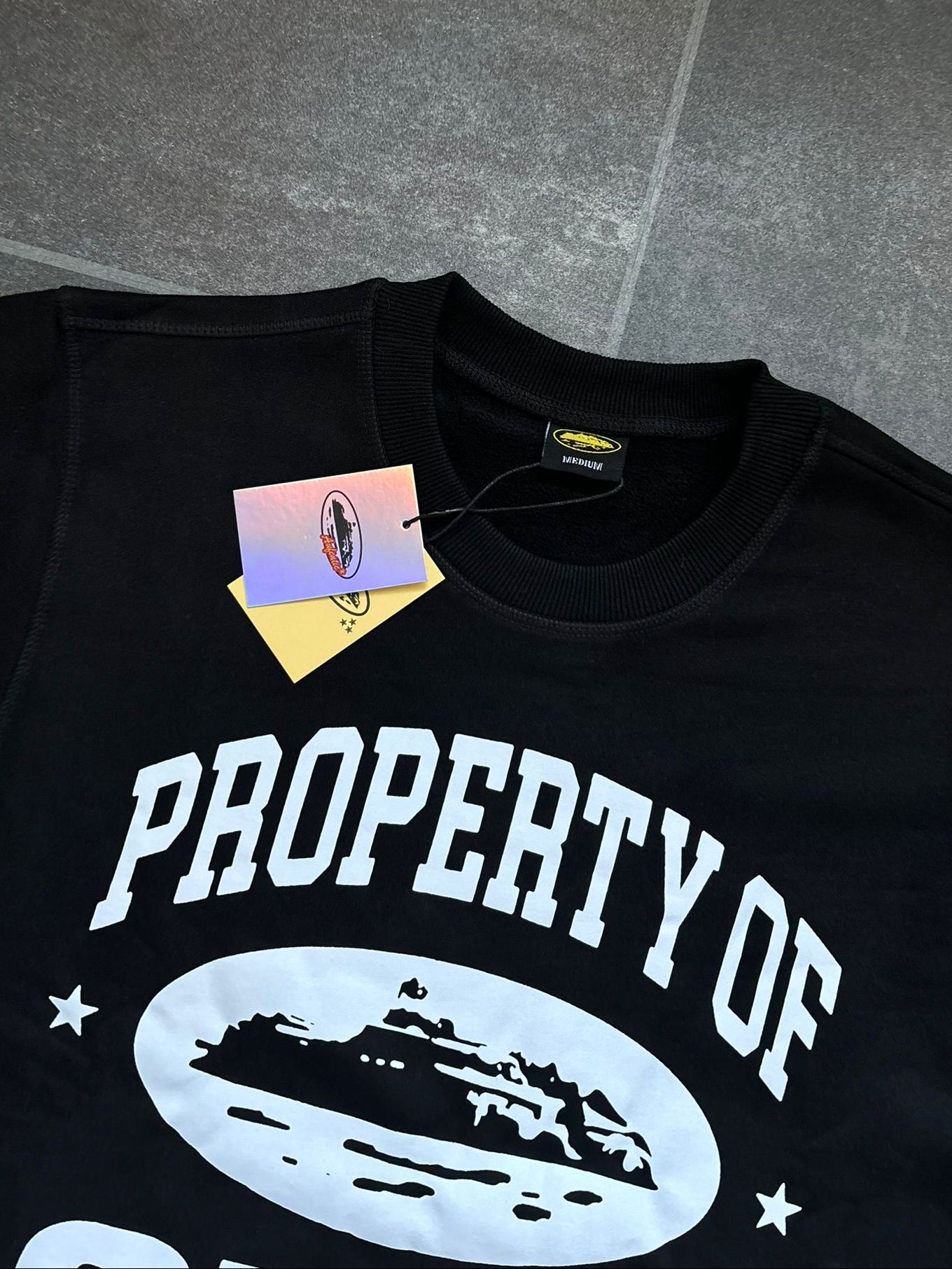 Corteiz Black & White Graphic Sweatshirt